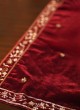 Maroon Groom Wear Dupatta In Velvet Fabric